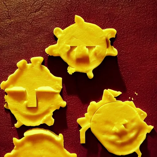 Prompt: the sun made of cheese.