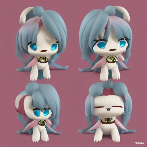 Image similar to cute fumo plush of a chaotic good girl, cel shading, vray