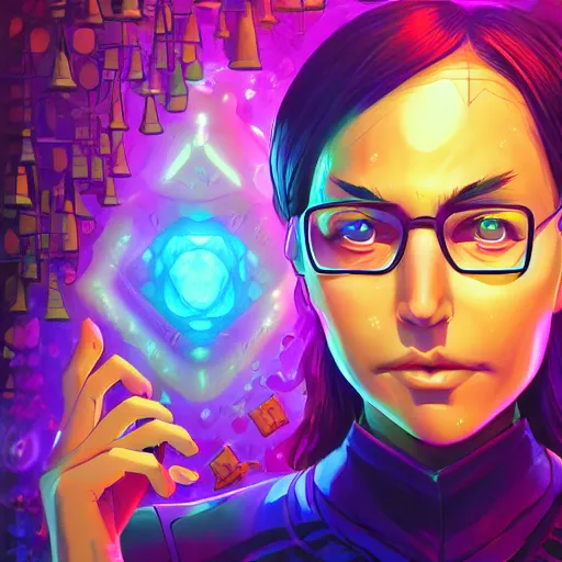 Image similar to skill magic geek inside matrix deepdream radiating a glowing aura stuff loot legends stylized digital illustration video game icon artstation lois van baarle, ilya kuvshinov, rossdraws,