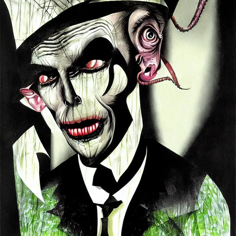 Image similar to Michael Keaton Beetlejuice by Dave McKean