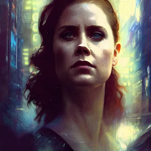 Prompt: amy adams, hyperrealistic portrait, bladerunner street, art of elysium by jeremy mann and alphonse mucha, fantasy art, photo realistic, dynamic lighting, artstation, poster, volumetric lighting, very detailed face, 4 k, award winning