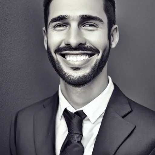 Prompt: a men with a large smile, ultra realistic, photorealiste, portrait photo