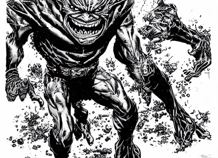 Image similar to green goblin illustration by mike ploog