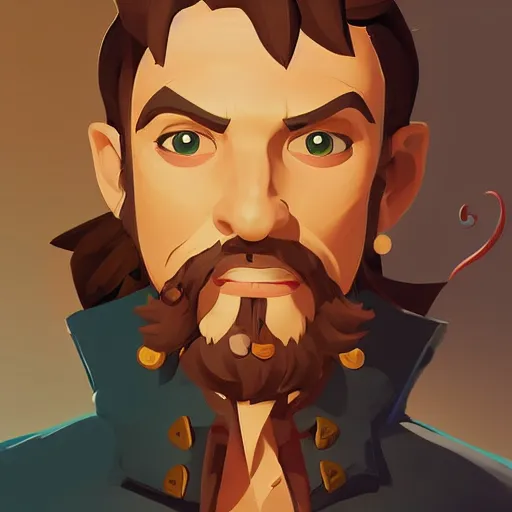 Image similar to painting jack the pirate on sea of thieves game avatar hero smooth face median photoshop filter cutout vector behance hd by jesper ejsing, by rhads, makoto shinkai and lois van baarle, ilya kuvshinov, rossdraws, illustration, art by ilya kuvshinov and gustav klimt