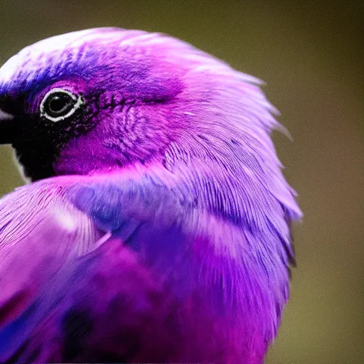 Image similar to purple bird cinematography