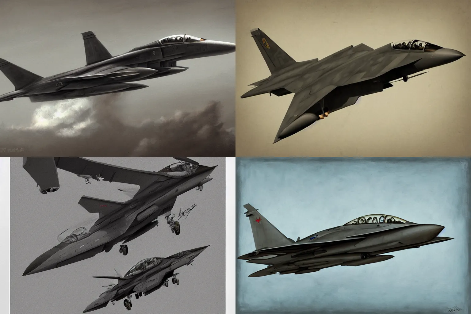 Prompt: iconic fighter jet designed by john kenn mortensen, realistic, tomcat raptor hornet falcon, digital art, trending on artstation, detailed