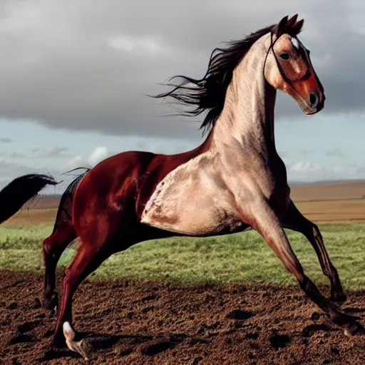 Prompt: 1 0 frames of a horse running video clip