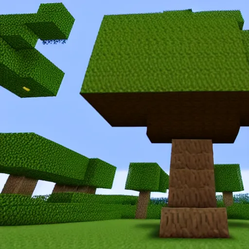 Image similar to minecraft tree