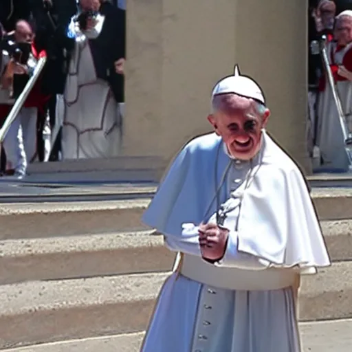 Prompt: Pope Benedict parkour