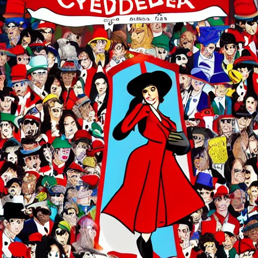 Image similar to carmen sandiego in where's waldo