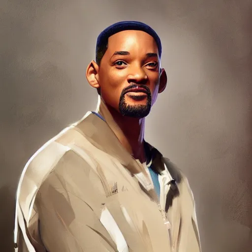 Image similar to will smith, artwork by cushart, krenz