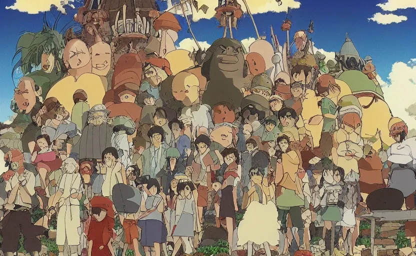 Prompt: a studio ghibli frame of hell, high quality, detailed,