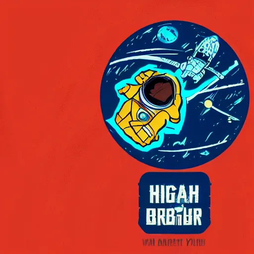 Image similar to in the style of max prentis and deathburger and laurie greasley a logo of astronaut, highly detailed, colourful, 8k wallpaper