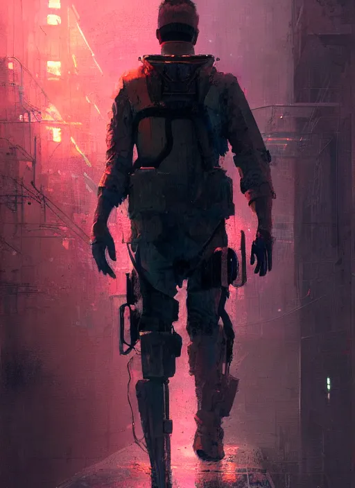 Prompt: half - life 2, neon, rule of thirds, intricate outfit, spotlight, by greg rutkowski, by jeremy mann, digital painting
