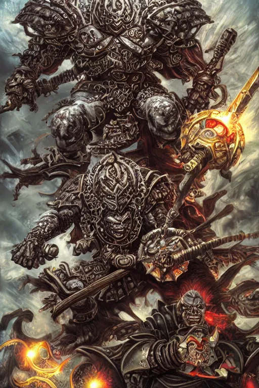 Image similar to chaos dwarf, fantasy, warhammer, highly detailed, digital art, sharp focus, trending on art station, kentaro miura manga art style