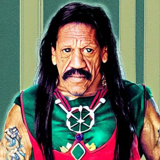 Prompt: danny trejo as a magical sailor moon girl