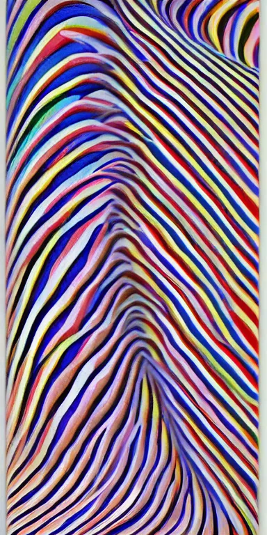 Image similar to cosmic folding in spacetime by bridget riley