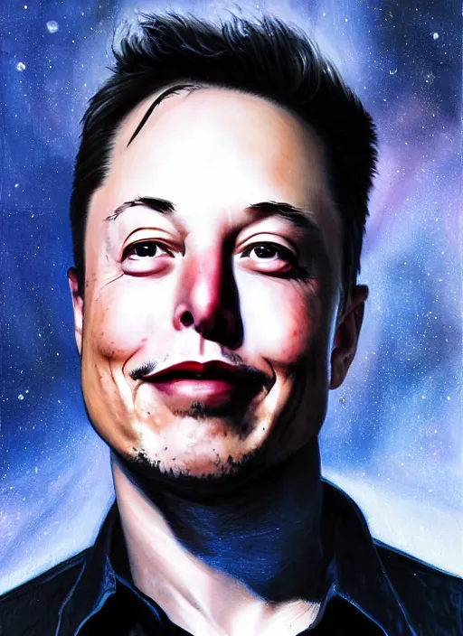 Image similar to ( ( ( portrait of elon musk ) ) ) by ed binkley, spacex, mars mission,