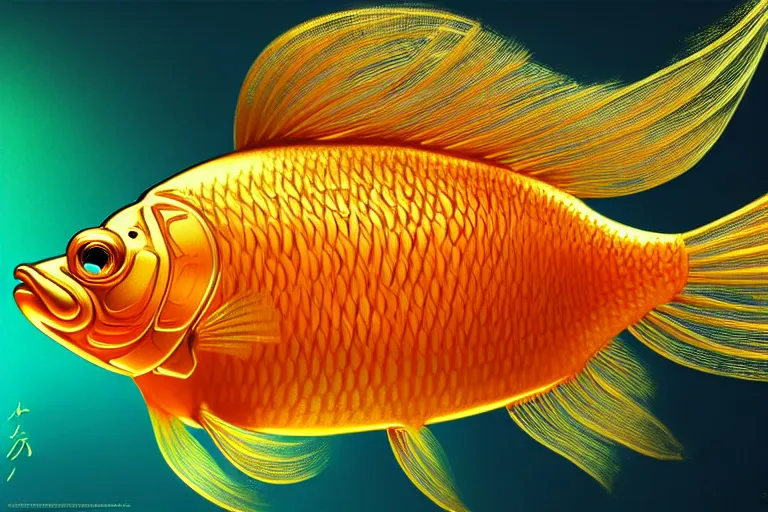 a photo of 8k a goldfish predicting numbers, cinematic, Stable Diffusion