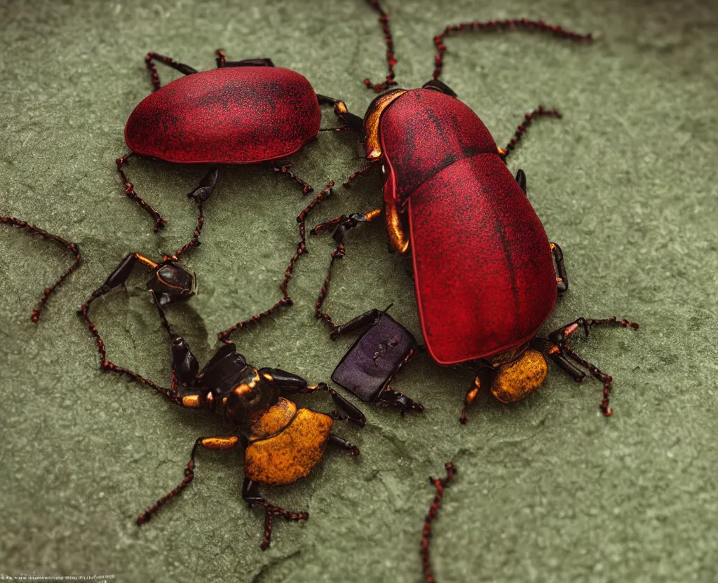 Image similar to a closeup of a beautiful colorful beetle coleoptera by gustave boulanger, frank frazetta, zhang kechun. icelandic landscape. high quality award - winning national geographic by clemens ascher, paul barson.