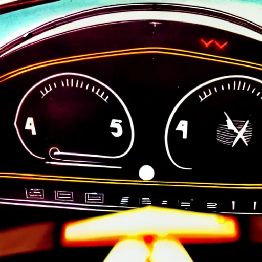 Image similar to photorealistic control panel from the 1 9 5 0's in a car featuring ejection seats, weapons control, and hyperdrive, realistic, 8 k resolution, front view