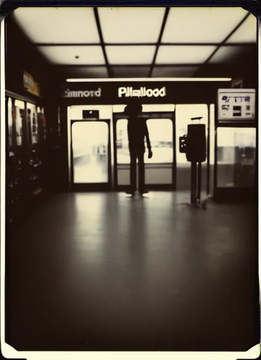 Image similar to polaroid photograph of the inside of an empty convenience store, liminal space, lonely, mannequins, black mold, cinematic, 3 5 mm, raw, unedited, 8 k, hd, the fifth element