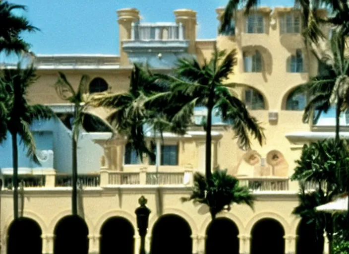 Image similar to cnn breaking news, mar a lago has been violently occupied by tony montana from the film scarface ( 1 9 8 3 )