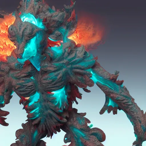 Image similar to fire wielding elemental being, character concept, hyper detailed, fractal, ray tracing, 4k