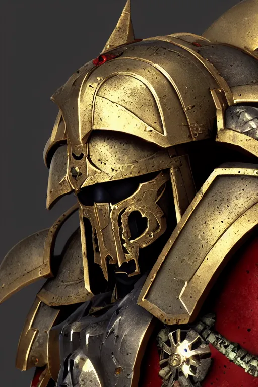 Image similar to armor portrait heros warhammer 4 0 k horus heresy fanart - the primarchs emperor by johannes helgeson animated with vfx concept artist & illustrator global illumination ray tracing hdr fanart arstation zbrush central hardmesh 8 k octane renderer comics stylized