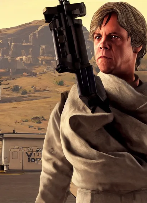 Image similar to luke skywalker in gta 5 loading screen