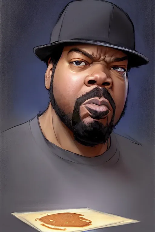 Prompt: ice cube making pancakes animation pixar style, by magali villeneuve, artgerm, jeremy lipkin and michael garmash, rob rey and kentaro miura style, golden ratio, trending on art station