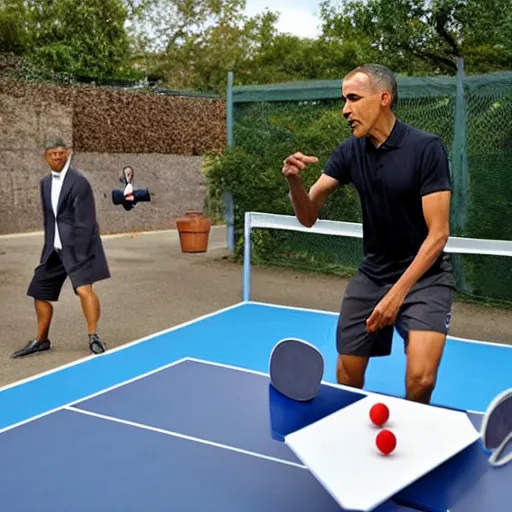 Image similar to obama playing table tennis