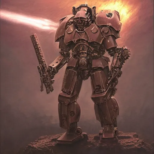 Image similar to warhammer 4 0 k god emperor bones power armor, anthropomorphic shiba inu face visible metal, stuning 3 d render, masterpiece, glowing black aura, foggy dark, by donato giancola and greg rutkowski and wayne barlow and zdzisław beksinski, realistic face