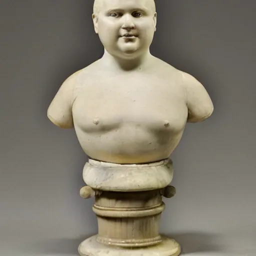 Image similar to 18th century historical marble sculpture of Bobby Hill,