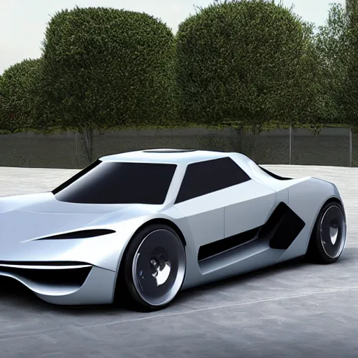 Image similar to render of futuristic supercar