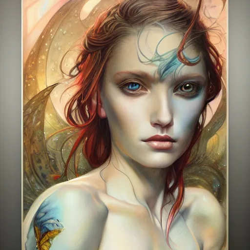 Image similar to a portrait in the style of anna dittmann and donato giancola and james jean.