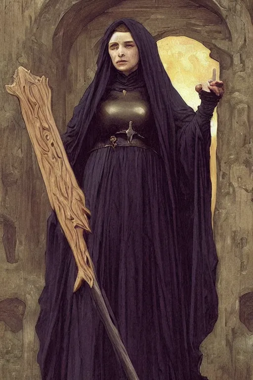 Image similar to old witch queen game of thrones, bouguereau