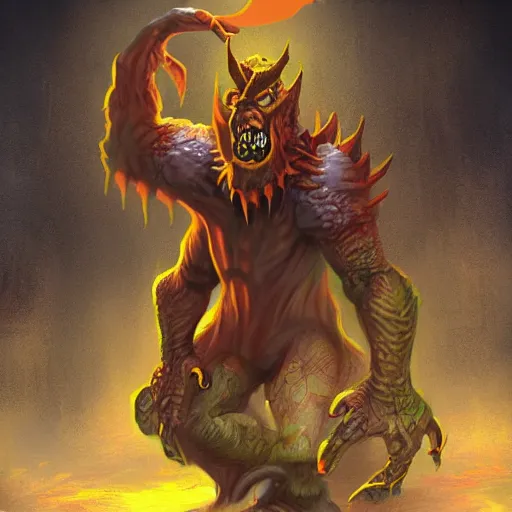 Image similar to a never - before - seen monster from dungeons and dragons, a monster from the another dimension, digital art by erol otus