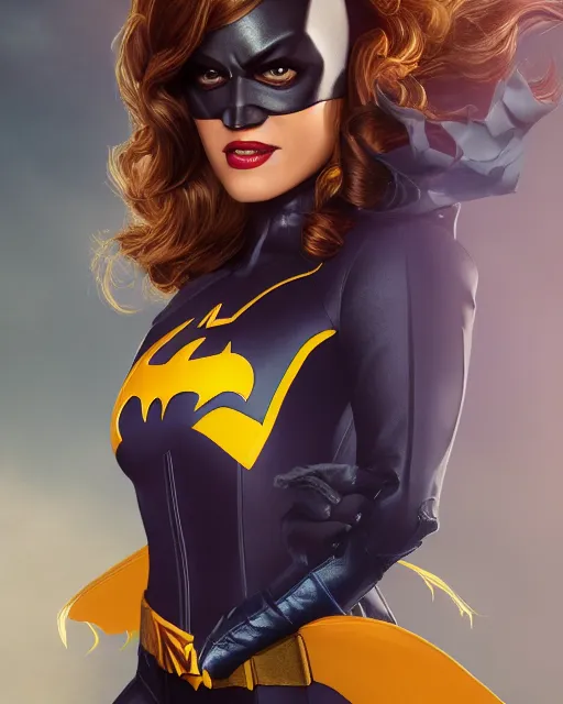 Image similar to 5 5 mm portrait photo of leslie grace as batgirl. magical atmosphere. art by artgerm and greg rutkowski. highly detailed 8 k. intricate. lifelike. soft light. nikon d 8 5 0.