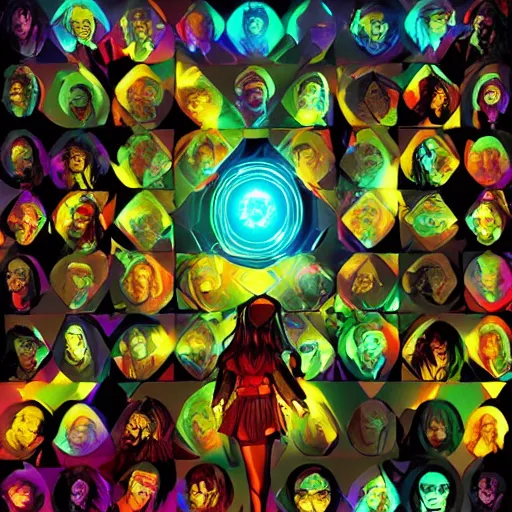 Image similar to skill magic geek inside matrix deepdream radiating a glowing aura stuff loot legends stylized digital illustration video game icon artstation lois van baarle, ilya kuvshinov, rossdraws,