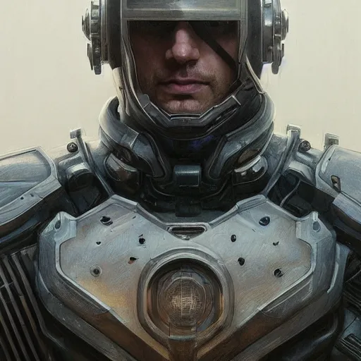 Image similar to henry cavill as a realistic scifi cyberpunk knight, closeup portrait art by donato giancola and greg rutkowski, realistic face, digital art, trending on artstation, skull helmet, symmetry!!!