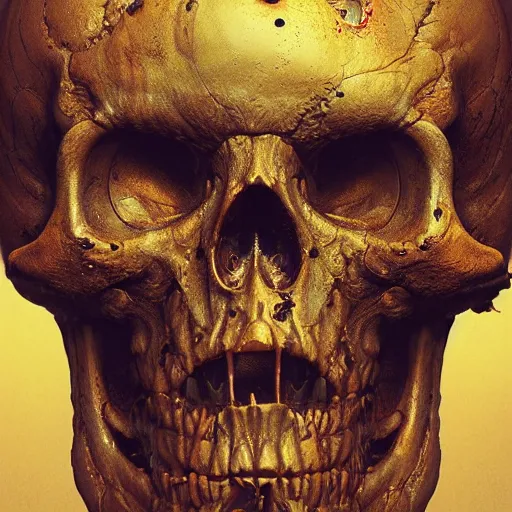 Image similar to portrait_of_a_melting_skull._intricate_abstract._intricate_artwork._by_Tooth_Wu_wlop_beeple_dan_mumford._octane_render_trending_on_artstat