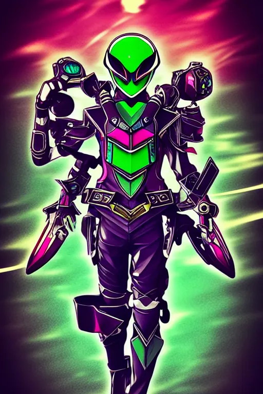 Image similar to random kamen rider. final fantasy style art, zelda style art, gta vice city style art, pop art, aesthetic art, stylish, elegant, adobe stock popular, concept art, smooth, beautiful, highly details, sharp focus, illustration, intricate, hyperrealism