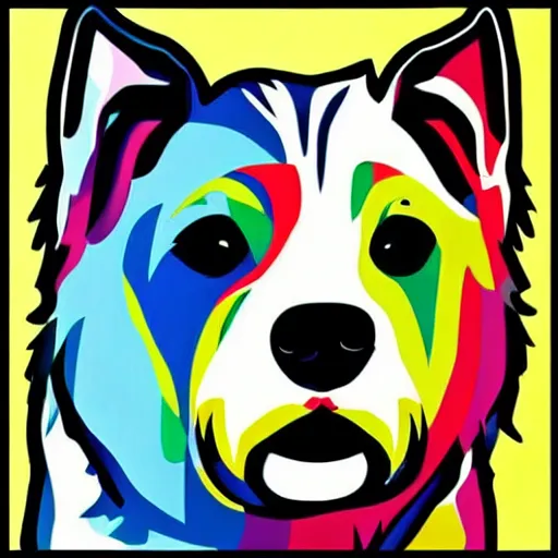 Image similar to pop art of a westie