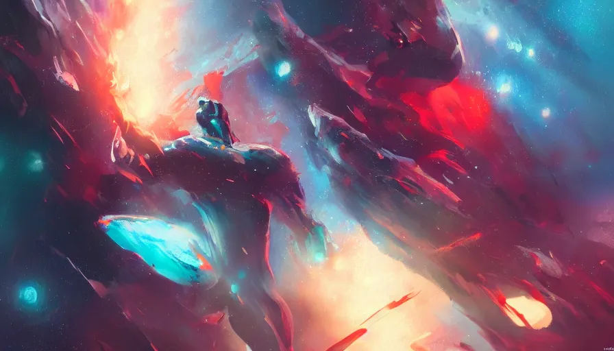 Image similar to concept art by jama jurabaev, nebula, cinematic shot, trending on artstation, high quality, brush stroke