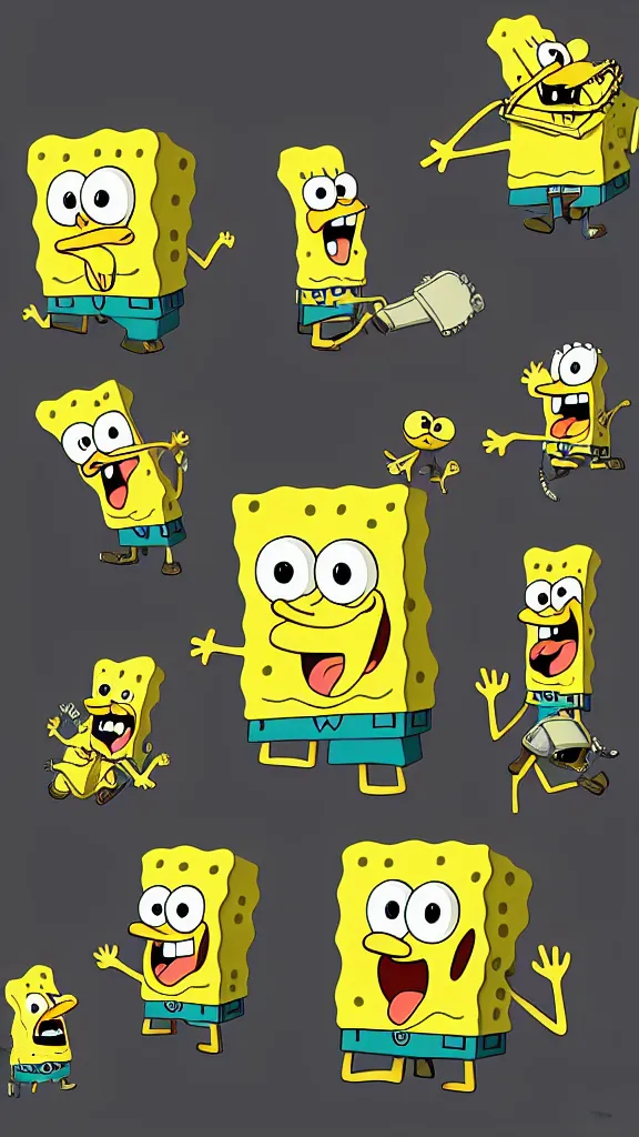 Image similar to spongebob doing life in prison with no parole, concept art, trending on artstation