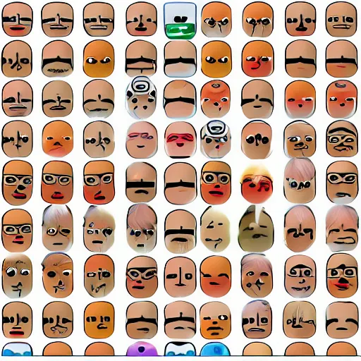 Image similar to Never before seen original design emoticons 8 per 8 grid