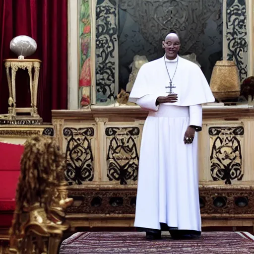 Prompt: Snoop Dogg as the Pope