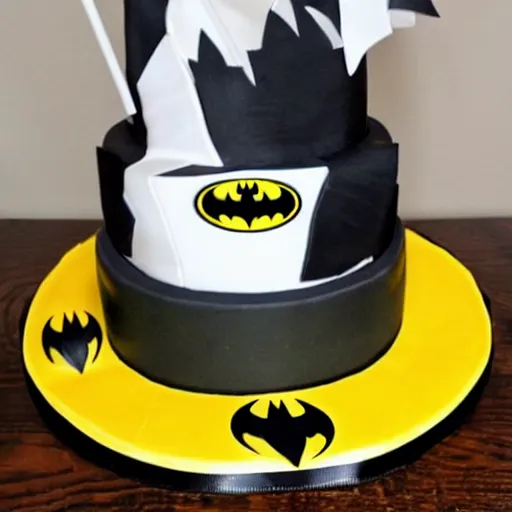 Image similar to a batman cake that says noah