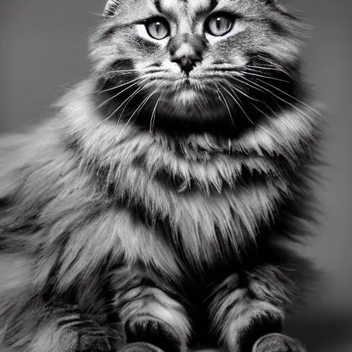 Image similar to igor the siberian cat photographed by george hurrell